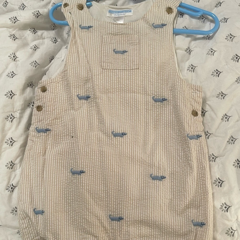 Janie and Jack boys one piece shortall